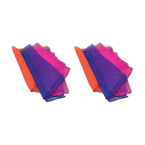 2x 3pc Victor Sports Juggling Scarves Set Lightweight Beginners 60cm