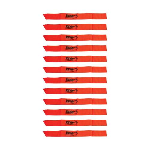 12PK Victor Sports Nylon Sash Team Divider For Activities Red 1.2m