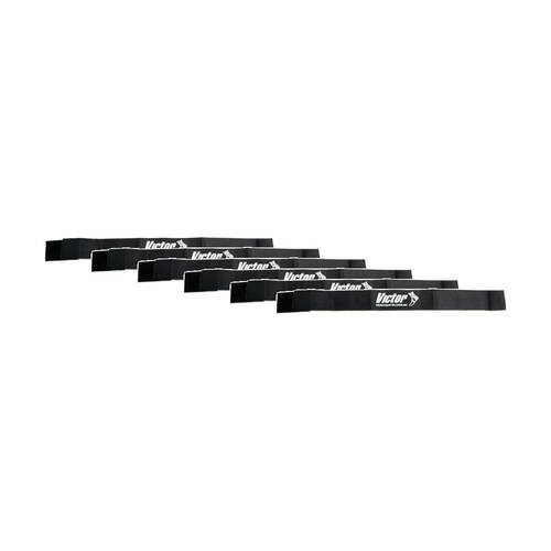 6PK Victor Sports Nylon Sash Hook Loop Fastener Adjustable Black 5x100cm