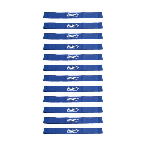 12PK Victor Sports Nylon Sash Hook Loop Fastener Adjustable Blue 5x100cm