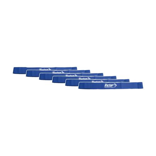 6PK Victor Sports Nylon Sash Hook Loop Fastener Adjustable Blue 5x100cm