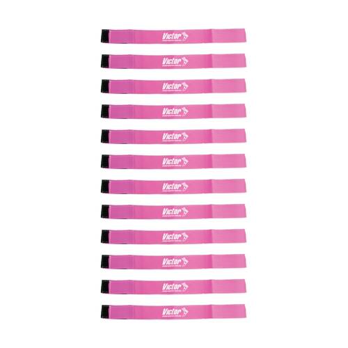 12PK Victor Sports Nylon Sash Hook Loop Fastener Adjustable Pink 5x100cm