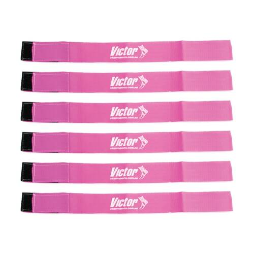 6PK Victor Sports Nylon Sash Hook Loop Fastener Adjustable Pink 5x100cm
