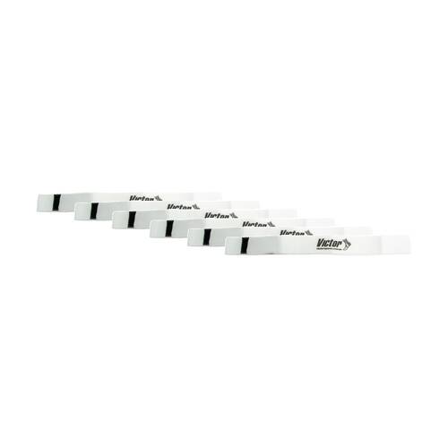 6PK Victor Sports Nylon Sash Hook Loop Fastener Adjustable White 5x100cm