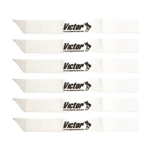 6PK Victor Sports Nylon Sash Team Divider For Activities White 1.2m