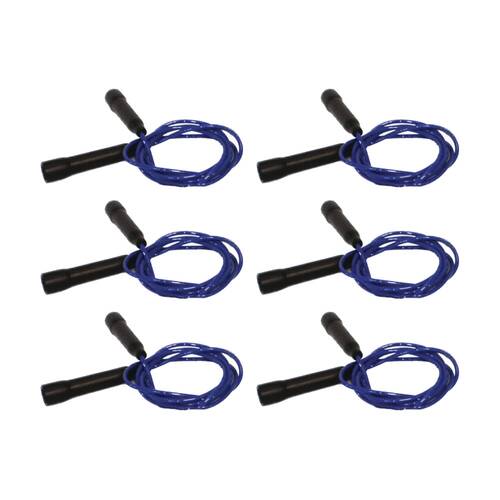 6PK Victor Sports Skipping Rope Easy Grip Handles Fitness Exercise Tool Blu 2.7m