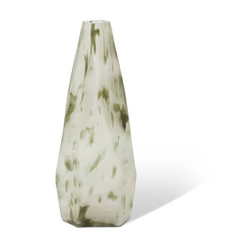 E Style Gamba Glass Vase Elegant Modern Decorative Piece Green 15x15x36cm