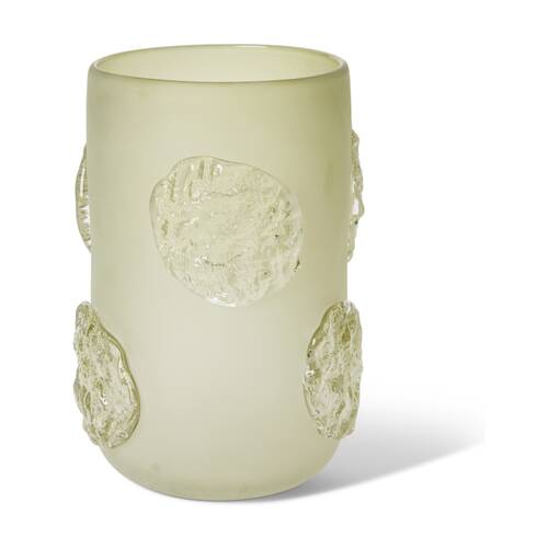 E Style Rafiki Glass Vase Textured Contemporary Decor Green 22x23x35cm