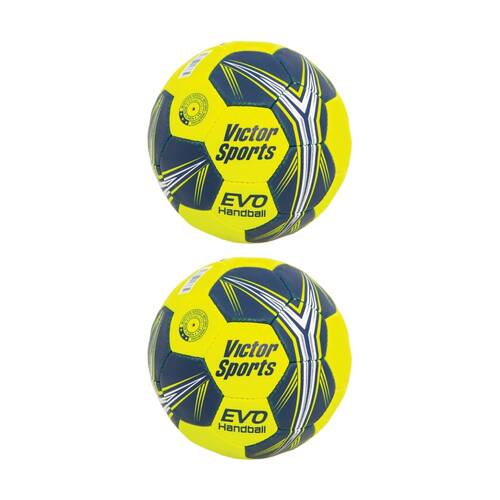2PK Victor Sports Handball Synthetic Size 3 Yellow Official Weight 16y+