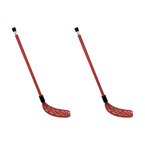 2PK Victor Plastic Hockey Stick Lightweight Beginner Recreational Red 80cm