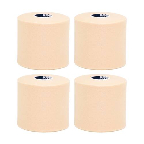 4x 4pc Victor Sports Pro Foam Non-Adhesive Underwrap Rolls Set Beige 75mm x 27m