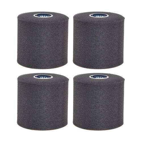 4x 4pc Victor Sports Pro Foam Non-Adhesive Underwrap Rolls Set Black 75mm x 27m