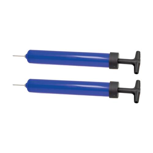 2PK Victor Sports Hand Pump Single Action Manual Inflator For Balls Blue