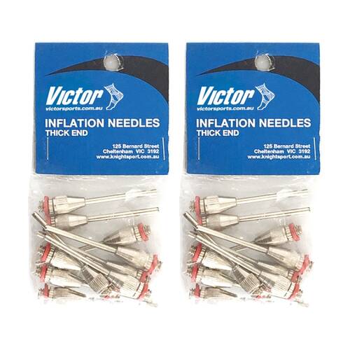 2x 10pc Victor Sports Inflating Needle For Compressors Stirrup Pumps Thick End