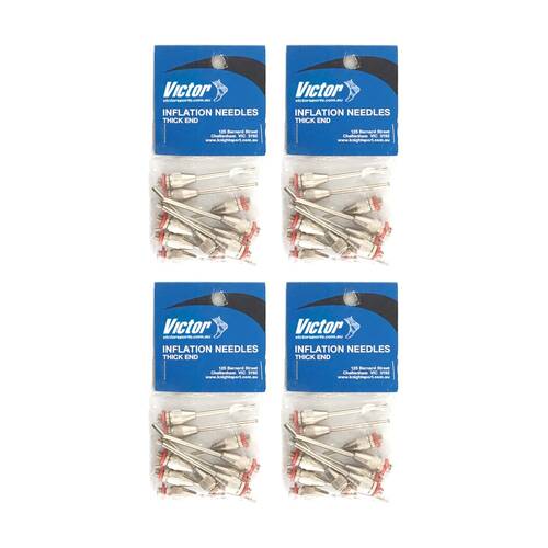 4x 10pc Victor Sports Inflating Needle For Compressors Stirrup Pumps Thick End