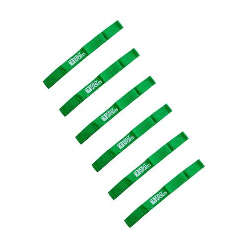 6PK Victor Sports Kelly Nylon Sash Hook & Loop Fastener 50mm Webbing Green 1.2m