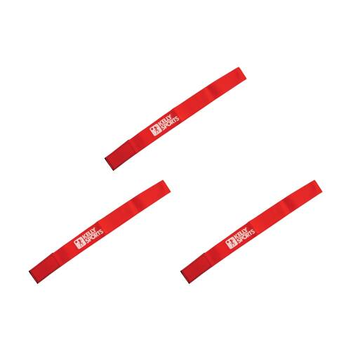 3PK Victor Sports Kelly Nylon Sash Hook & Loop Fastener 50mm Webbing Red 1.2m