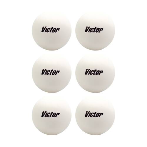 6PK Victor Sports Sofcrosse Ball Lightweight Safe Recreational Play White