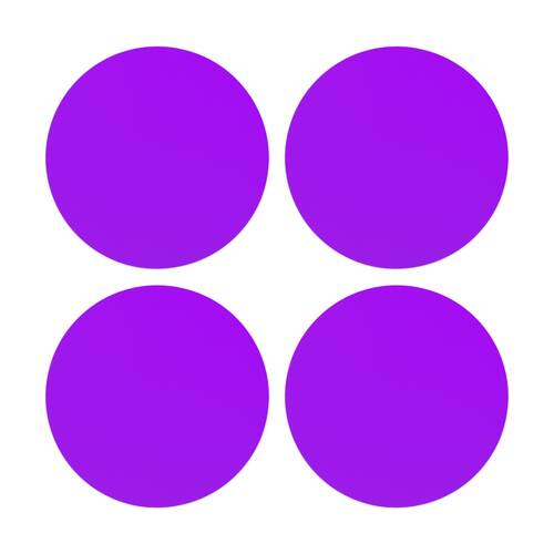 4PK Victor Sports Floor Marker Disc Outdoor Training Non-Slip Rubber Purple 24cm