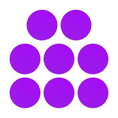 8PK Victor Sports Floor Marker Disc Outdoor Training Non-Slip Rubber Purple 24cm