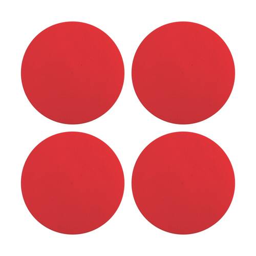 4PK Victor Sports Floor Marker Disc Outdoor Training Non-Slip Rubber Red 24cm