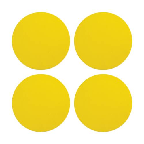 4PK Victor Sports Floor Marker Disc Outdoor Training Non-Slip Rubber Yellow 24cm