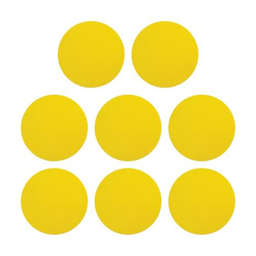 8PK Victor Sports Floor Marker Disc Outdoor Training Non-Slip Rubber Yellow 24cm