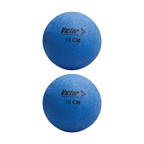 2PK Victor Sports Playball Rubber Durable Bounce Ball Active Play Blue 15cm