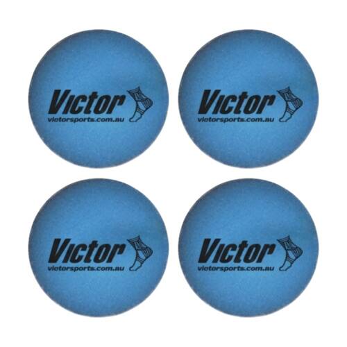 4PK Victor Sports Hi Bounce Ball Single Multipurpose Rubber Game Assorted 6cm