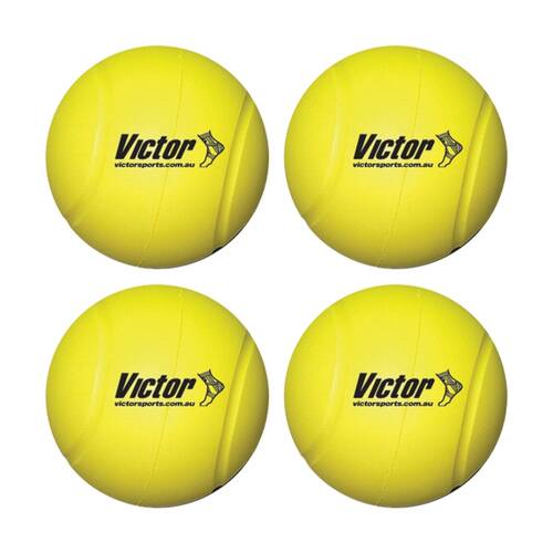 4PK Victor Sports Foam Rooball Durable Soft Play Ball Yellow 10cm