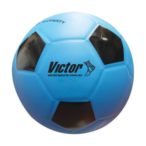 Victor Sports Vinyl School Soccer Ball Soft Touch Lightweight Blue/Black