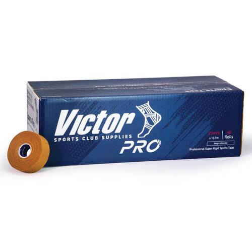 40pc Victor Sports Super?Rigid Tape?Rolls Set Beige?25mmx13.7m