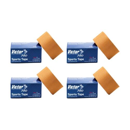 4PK Victor Sports Pro Rigid Adhesive Strapping Tape Rolls Beige 38mmx13.7m