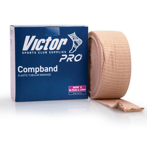 Victor Pro Compband Elasticated Tubular Limb Bandage Beige C 6.7cmx10m