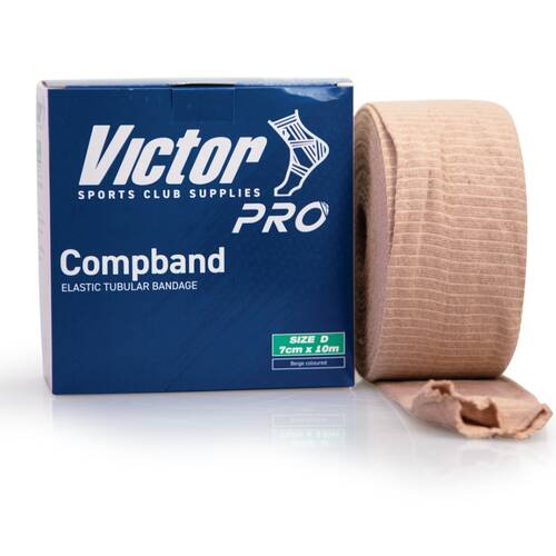 Victor Pro Compband Elasticated Tubular Limb Bandage Beige D 7cmx10m