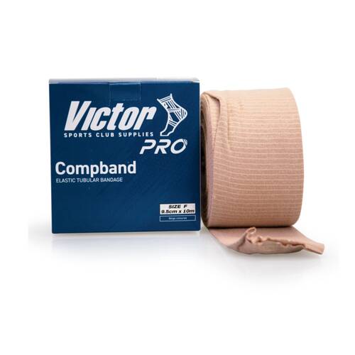 Victor Pro Compband Elasticated Tubular Limb Bandage Beige F 9.5cmx10m
