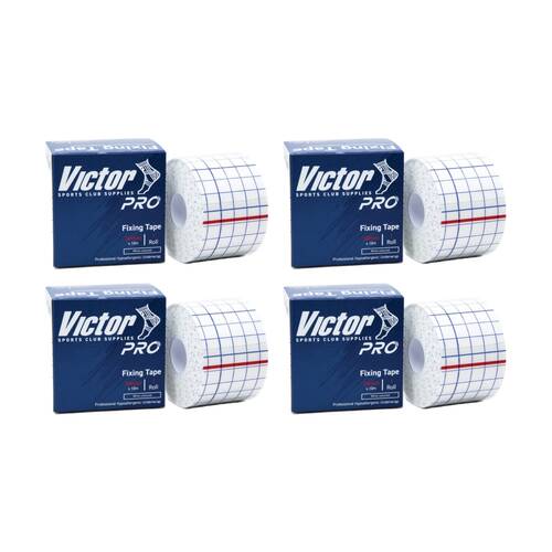 4PK Victor Sports Pro Hypoallergenic Adhesive Underwrap Fixing Tape 5cmx10m