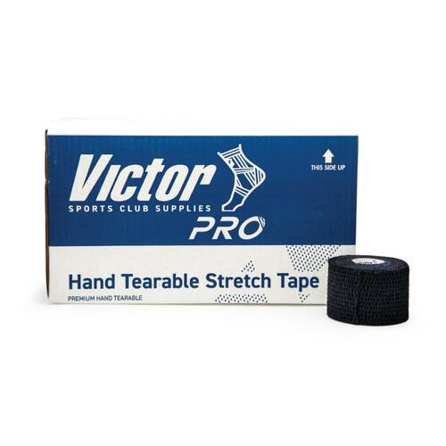 24pc Victor Sports Pro Hand Overwrap Support Tape Set Black 50mmx6.9m