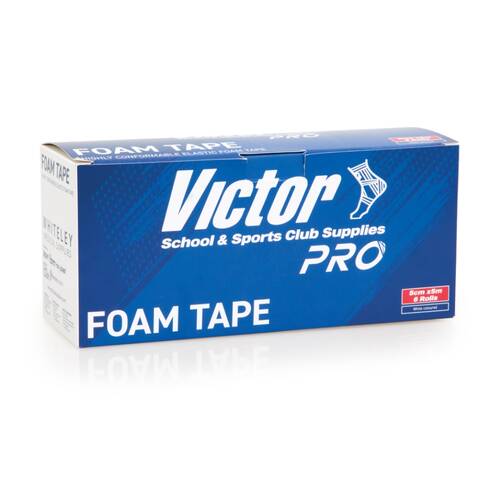 6pc Victor Sport Pro Foam Conformable Hypoallergenic?Elastic Tape 5cm