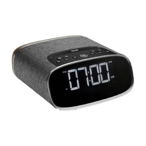 VQ Lark DAB Digital Clock Radio w/ Wireless Bluetooth Speaker Black Walnut