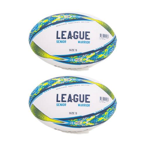 2PK Victor Sports Rugby League Ball Warrior Senior Size Training Durable