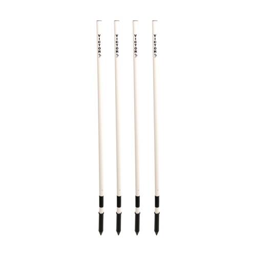 4pc Victor Sports Flexi-Safe Heavy Duty PVC Corner Post Set White 120cm
