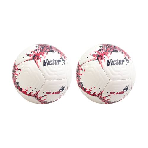 2PK Victor Sports Flame Soccer Ball Size 5 Textured PVC Training