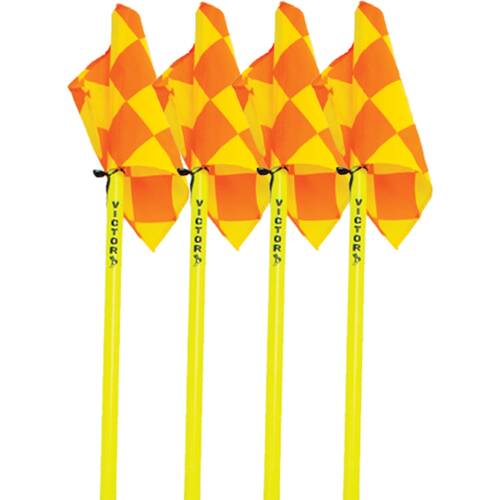 4pc Victor Sports Soccer Corner Flags Heavy Duty PVC Posts Training