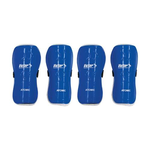 2PK Victor Sports Atomic Shin Guards Medium Strong Durable Plastic Pair Assorted