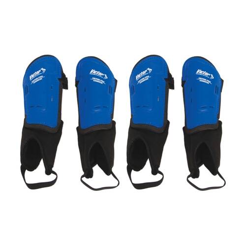 2PK Victor Sports Pro Armour Shin Guards Small Ankle Protection Pair Assorted