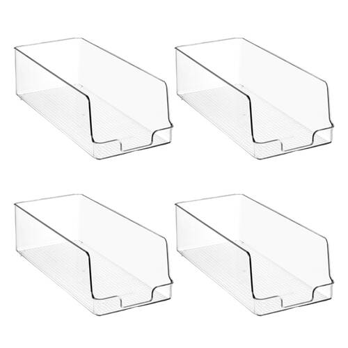 4PK The Container Store Soft Drink Can Organiser Plastic Kitchen Storage Clear