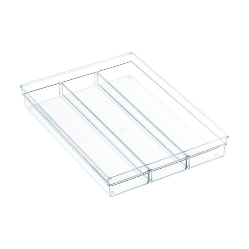 The Container Store Drawer Cutlery Tray Plastic Kitchen Organiser Clear
