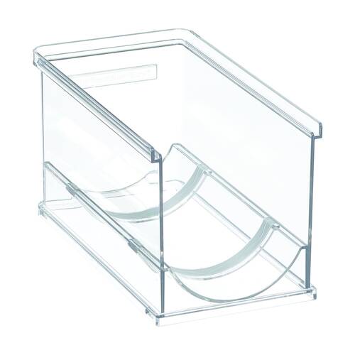 The Container Store?Stacking Single Bottle Holder Clear Plastic Organiser