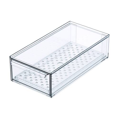 The Container Store Fridge Drawer Small Plastic Kitchen Organiser Clear